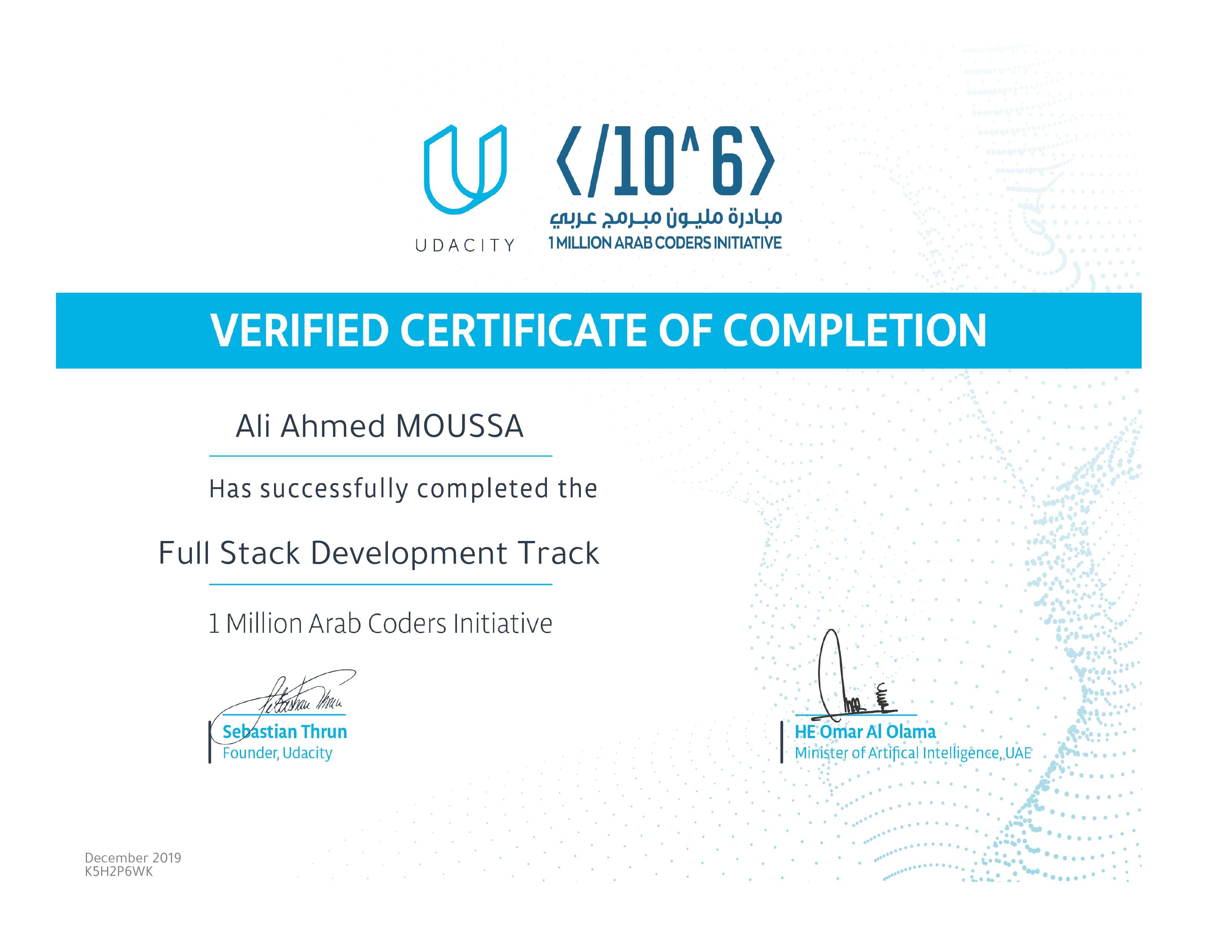 1 Million Arab Coders: Full Stack Development (HTML&CSS)